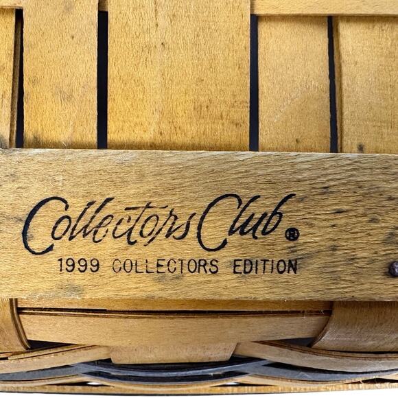 Longaberger 1999 Collector's Club Hostess Serving Tray Basket, Liner & Protector - Picture 6 of 12